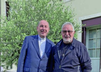 Don Mariano e don Luigi salutano l’Up di Arzignano