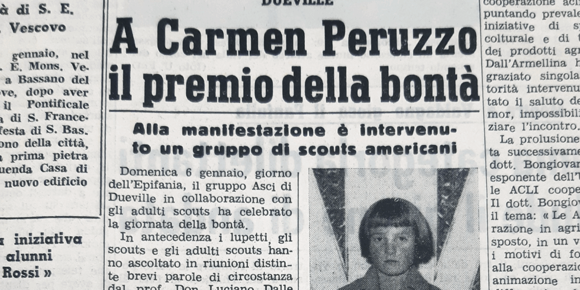 A Carmen Peruzzo il Premio della BontÃ